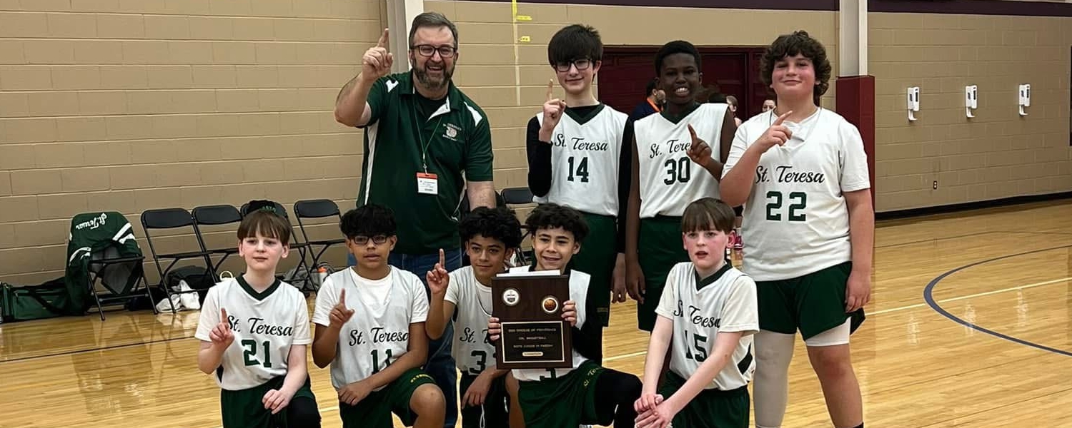 Boys 6th Grade Champion Basketball Team Winter 2025